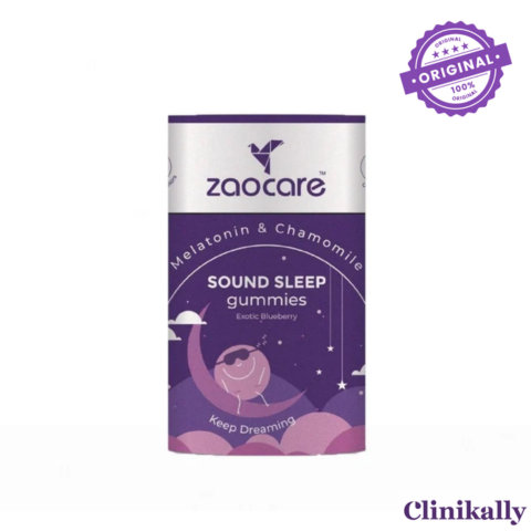 Zaocare Sound Sleep Melatonin & Chamomile Gummies - Exotic Blueberry Flavour.png