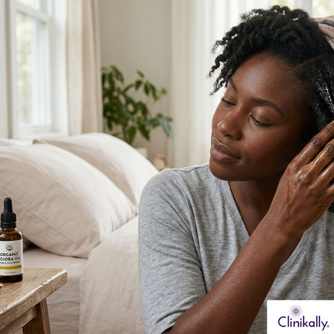 A women applying oil