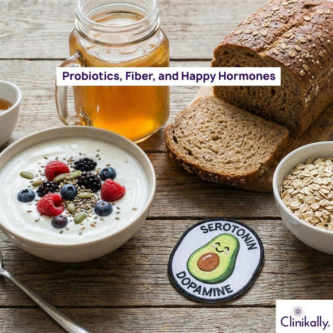 Gut Health’s Influence: Probiotics, Fiber, and Happy Hormones