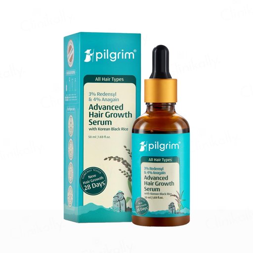 Pilgrim 3% Redensyl & 4% Anagain Advanced Hair Growth Serum With Korean Black Rice