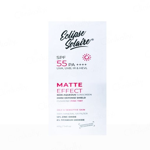 Eclipse Solaire Matte Effect Cushiony Pink Tint Non-Aqueous Sunscreen SPF 55 PA++++