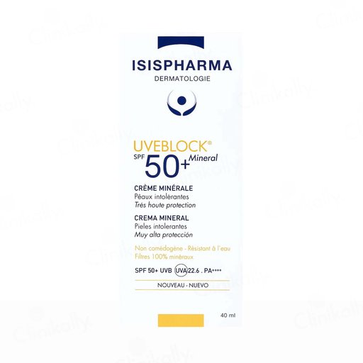 Isispharma UVE Block Mineral Cream Sunscreen SPF 50+ PA++++