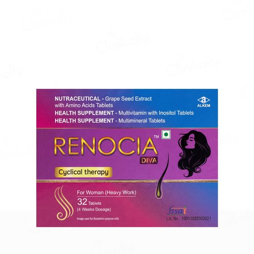 Renocia Diva Hair Cyclical Therapy Nutraceutical Tablet For Women