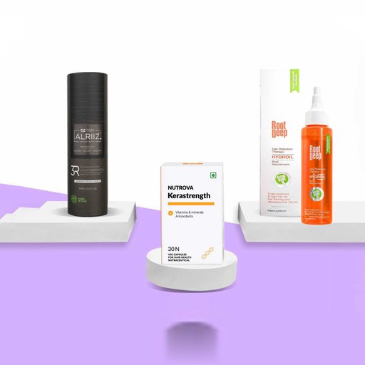 Hair Fall Treatment Kit: Alriiz, Nutrova, and Brillare