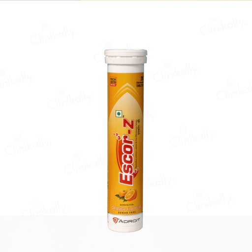 Adroit Escor-Z Sugar-Free Orange Effervescent Tablet with Zinc Immunity