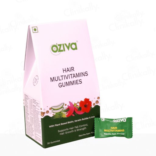 OZiva Hair Multivitamins Gummies - Kachcha Aam
