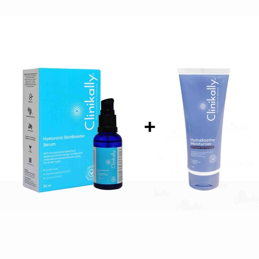 Clinikally Hydrating Winter Combo (HydraSoothe Moisturiser + Hyaluronic SkinBooster Serum)