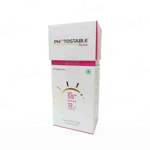 Photostable Acne Sunscreen Gel SPF 55+ PA+++