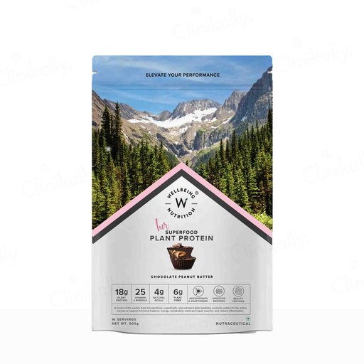 Wellbeing Nutrition Her Superfood Plant Protein Powder For Women - Chocolate Peanut Butter Flavour