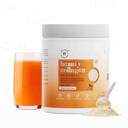 Wellbeing Nutrition Beauty Korean Marine Collagen Powder - Mango Peach Flavour