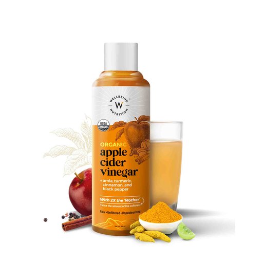 Wellbeing Nutrition Organic Apple Cider Vinegar with Amla, Turmeric, Cinnamon & Black Pepper