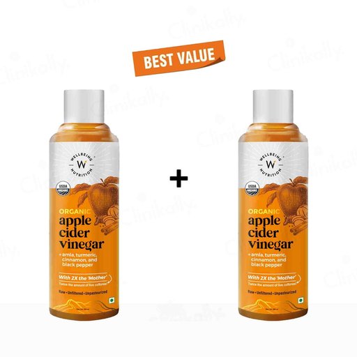 Wellbeing Nutrition Organic Apple Cider Vinegar with Amla, Turmeric, Cinnamon & Black Pepper