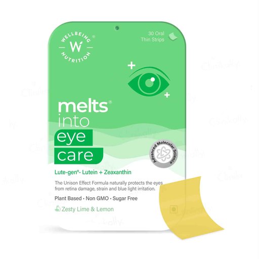 Wellbeing Nutrition Melts Into Eye Care Oral Strip - Zesty Lime & Lemon Flavour