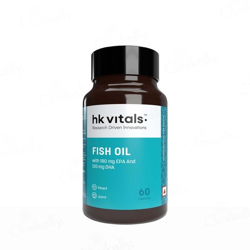 HK Vitals Fish Oil 1000mg with 180mg EPA and 120mg DHA Capsule
