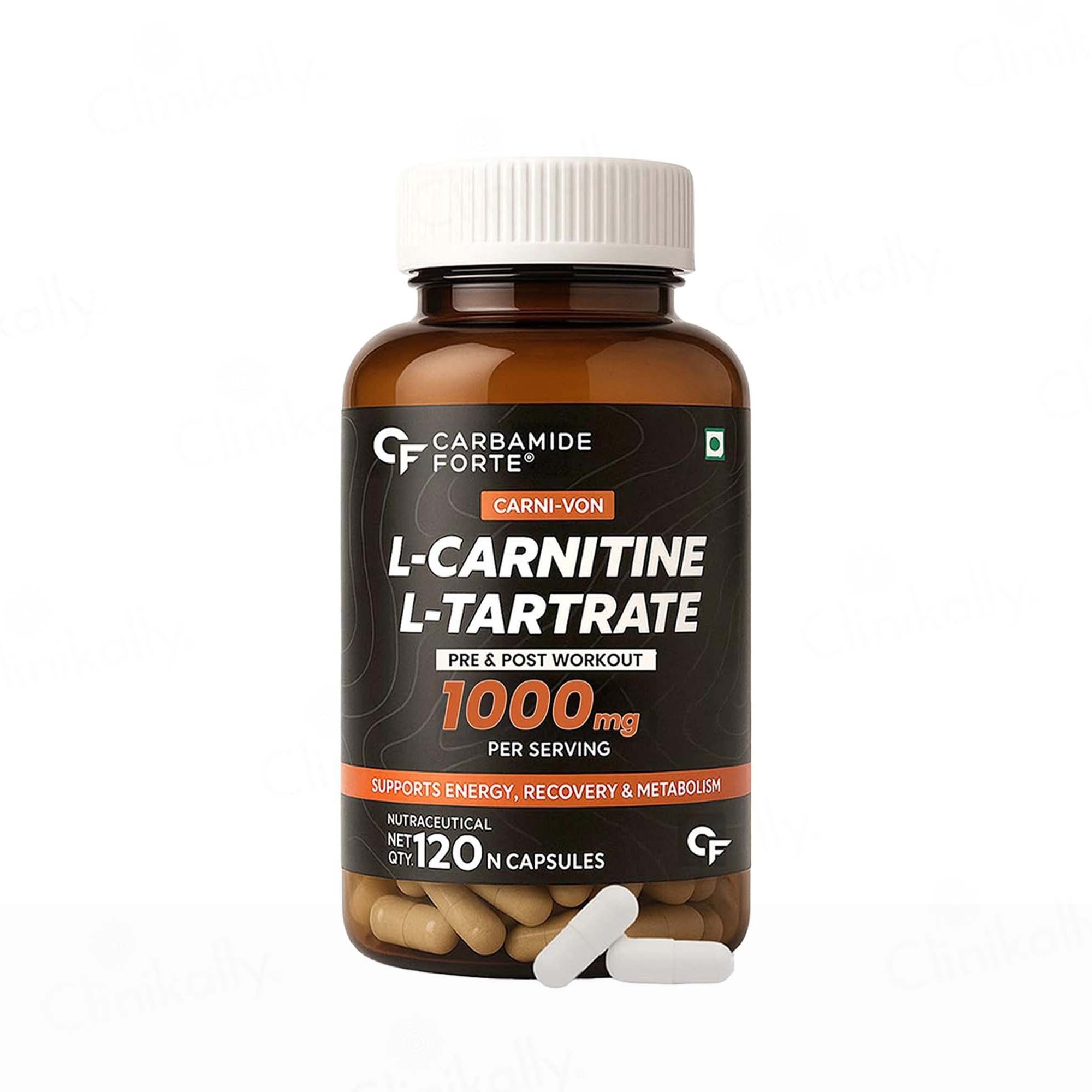 melatonin l-carnitine tartrate Buy Carbamide Forte 1000mg Capsule Online at Best Price PET