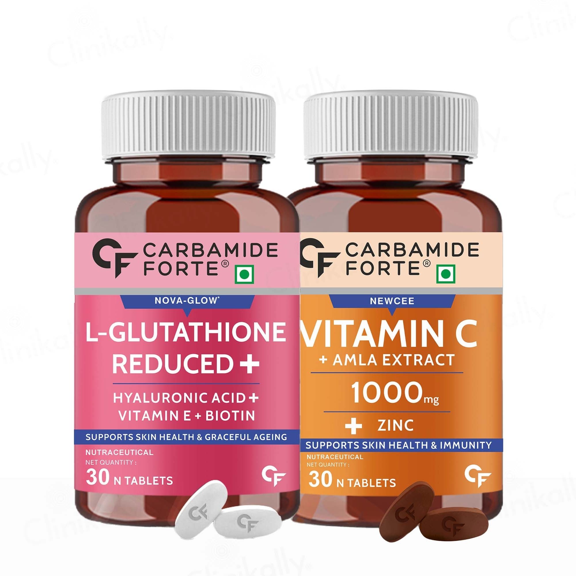 Buy Carbamide Forte L-Glutathione + Vitamin C 1000mg Tablet Combo Pack Online at Best Price