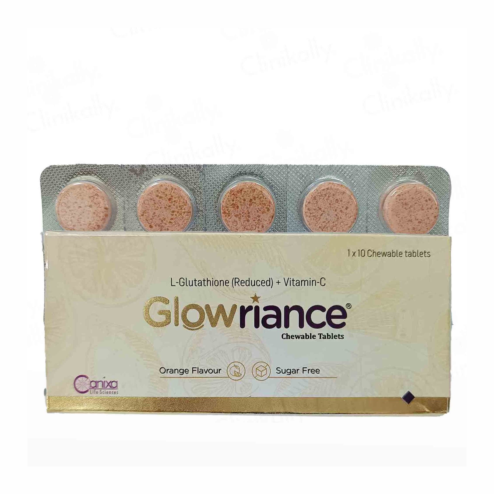 Buy Glowriance Chewable Tablet Orange Flavour Sugar Free Online at Best Price
