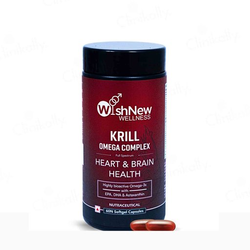 WishNew Wellness Krill Omega Complex Heart & Brain Health Softgel Capsule