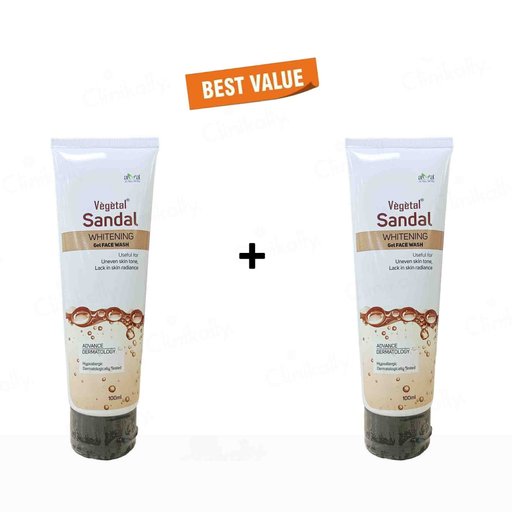 Vegetal Sandal Whitening Gel Face Wash