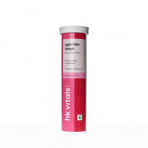 HK Vitals Apple Cider Vinegar 750mg Effervescent Tablet Watermelon Zing Flavour