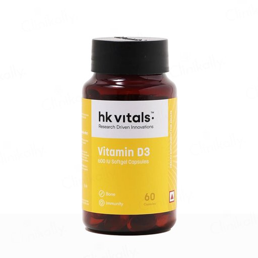 HK Vitals Vitamin D3 + K2 (MK-7) Soft Gelatin Capsule