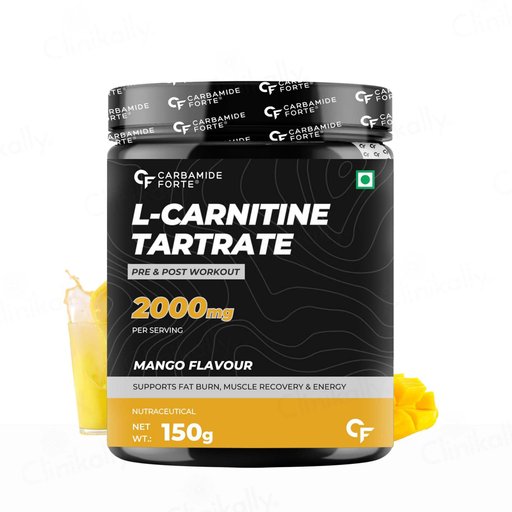 Buy Carbamide Forte L-Carnitine L-Tartrate 2000mg Pre & Post Workout Powder - Mango Flavour Online at Best Price