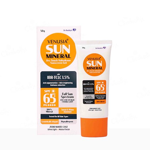Venusia Sun Mineral Dry Touch Sunscreen Gel SPF 65+ PA++++