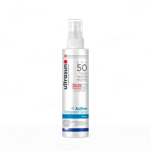 Ultrasun Active Transparent Sports Spray Sunscreen SPF 50 PA++++