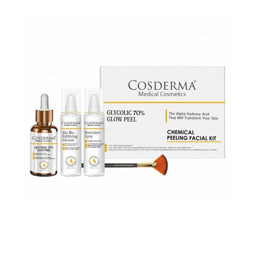 Cosderma Glycolic 70% Glow Peel Chemical Peeling Facial Kit