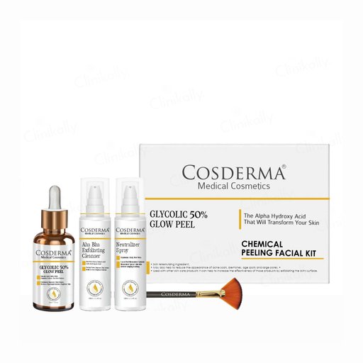 Cosderma Glycolic 50% Glow Peel Chemical Peeling Facial Kit