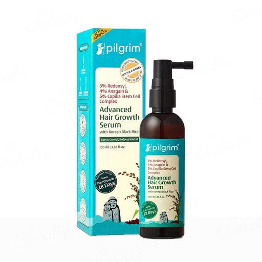 Pilgrim 3% Redensyl & 4% Anagain Advanced Hair Growth Serum With Korean Black Rice