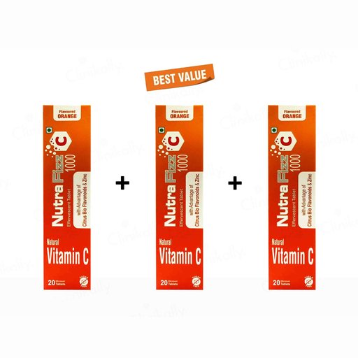 Nutra Fizz C 1000 Effervescent Tablet - Orange Flavour