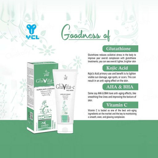 glutathione body scrub benefits for skin tone Buy Gluvita-C Super Anti-Oxidant Advanced Whitening & Lightening Face Wash Online at Best Price fat-loss