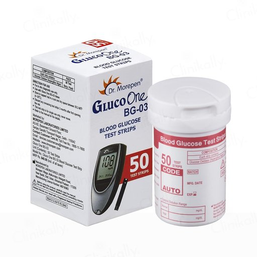 Dr. Morepen GlucoOne BG-03 Blood Glucose Test Strip (Strips Only)