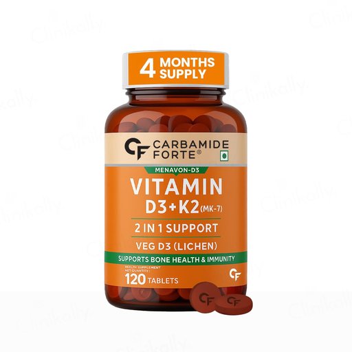 Carbamide Forte Vitamin D3 + Vitamin K2 MK7 Tablet