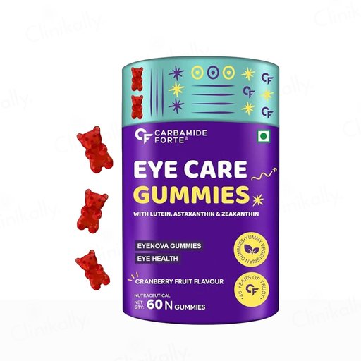 Carbamide Forte Eye Care Gummies With Lutein, Astaxanthin & Zeaxanthin - Cranberry Flavour