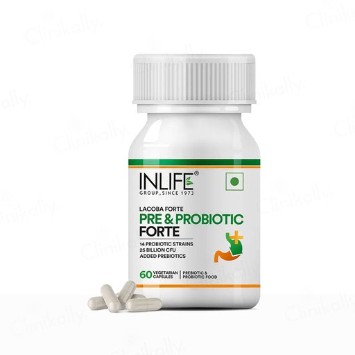 Inlife Lacoba Forte Pre & Probiotic 25 Billion CFU Capsule For Gut Health