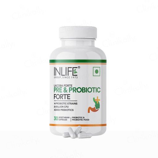 Inlife Lacoba Forte Pre & Probiotic 25 Billion CFU Capsule For Gut Health