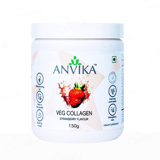 Anvika Veg Collagen Health Supplement Powder - Strawberry Flavour