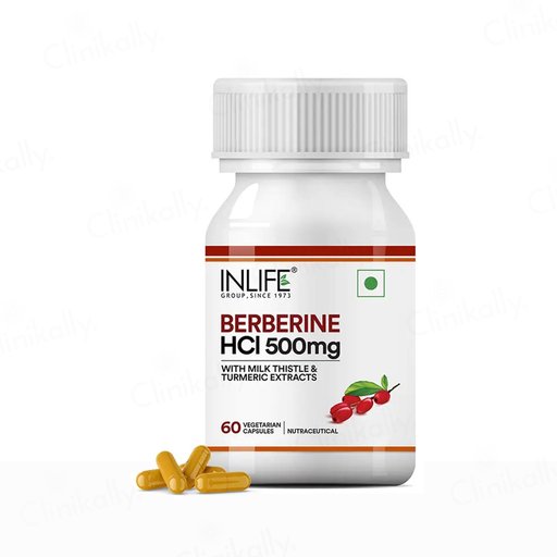 Inlife Berberine HCl 500mg Nutraceutical Vegetarian Capsule