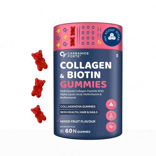 Carbamide Forte Collagen & Biotin Nutraceutical Gummies - Mixed Fruit Flavour