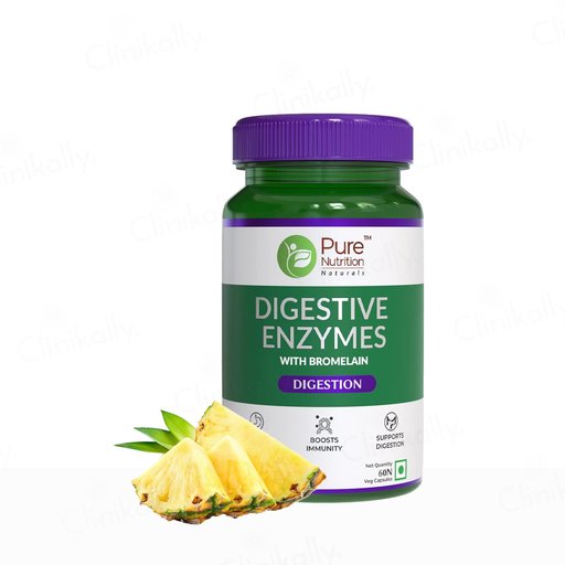 Pure Nutrition Digestive Enzymes With Bromelain Veg Capsule