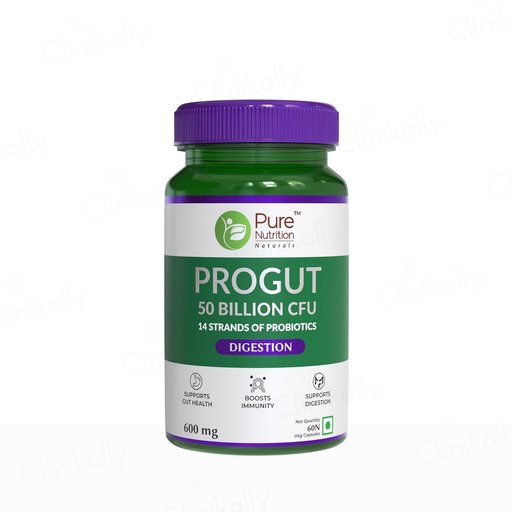 Pure Nutrition Progut 50 Billion CFU Probiotics Veg Capsule