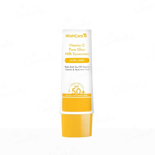 WishCare Vitamin C Pure Glow Milk Ultra Light Sunscreen SPF 50+ PA++++