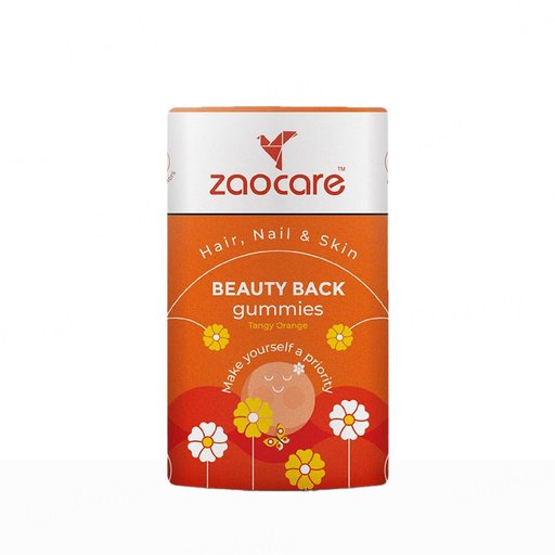 Zaocare Beauty Back Gummies For Hair, Nail & Skin - Tangy Orange Flavour