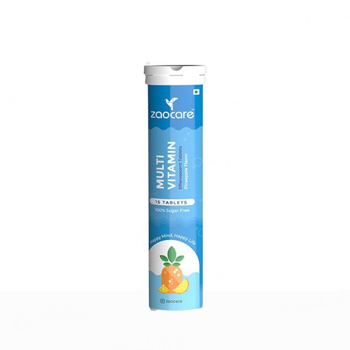 Zaocare Multivitamin Effervescent Tablet - Pineapple Flavour