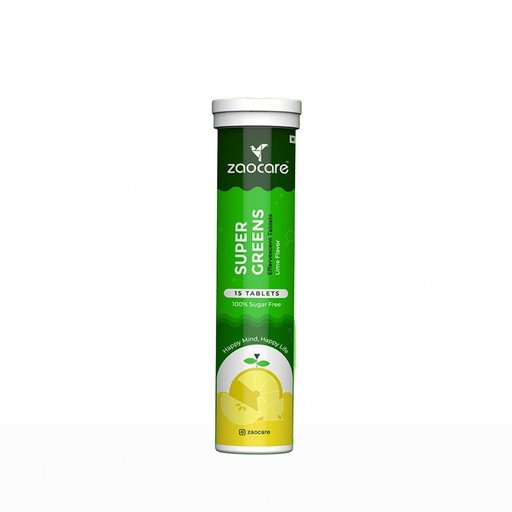 Zaocare Super Greens Effervescent Tablet - Lime Flavour