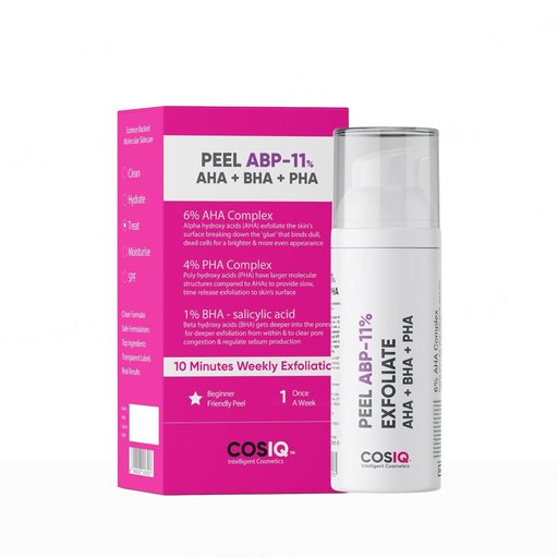 CosiQ ABP-11% AHA + BHA + PHA Gentle Exfoliating Peeling Solution