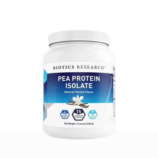 Biotics Research Pea Protein Isolate Supplement Powder - Natural Vanilla Flavour