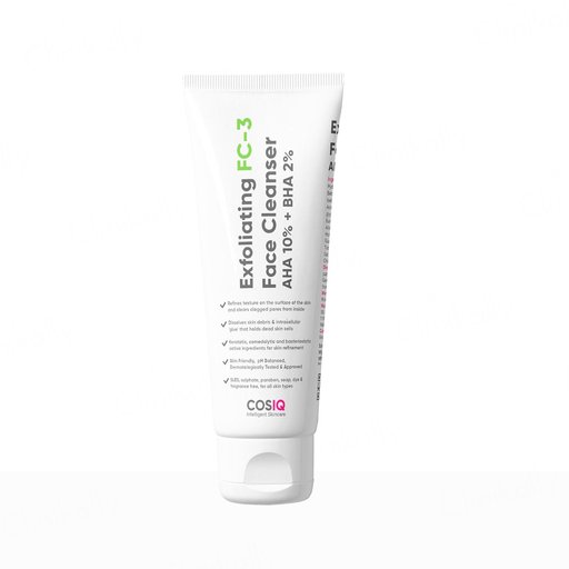 CosiQ FC-3 AHA 10% + BHA 2% Exfoliating Face Cleanser Gel